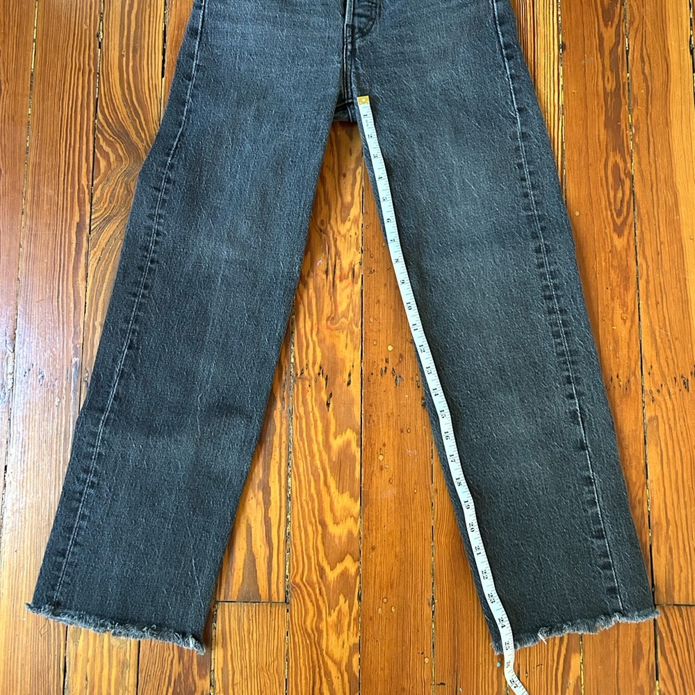 Levi's Women's Straight Leg Jeans - Dark Gray - Picture 4 of 6